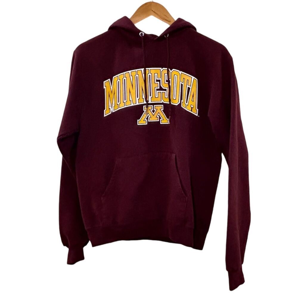 Champion University Of Minnesota Hoodie Sweatshirt Maroon Size Small